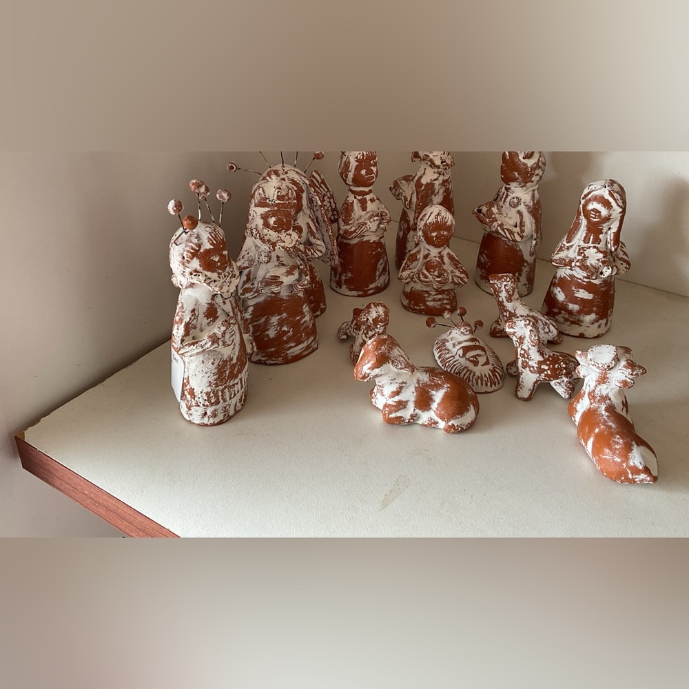 Nativity hands made clay